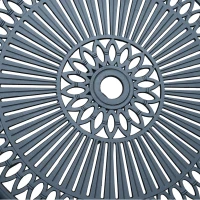 Outsunny 3 Pieces Antique Outdoor Bistro Set Cast Aluminum Patio Table and Chairs with Umbrella Hole, Black(m-10)