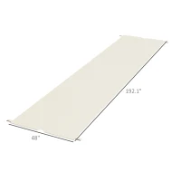 Outsunny 2 Pcs Pergola Replacement Canopy, UV Protection Pergola Shade Cover, Easy to Install, for 10 x 10ft Pergola, Cream White(m-3)