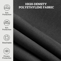 Outsunny 8' x 6' Patio Door Blinds, Outdoor Roller Shades, Cordless Roll Up Shade for Porch Gazebo, Black(m-4)