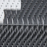 Outsunny Reversible Outdoor RV Rug, Patio Floor Mat, 6' x 9' Plastic Straw Rug for Backyard, Deck, Beach, Camping, Black & White(m-9)