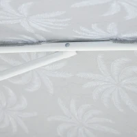 Outsunny Quick Beach Cabana Canopy Umbrella, 6.5' Easy-Assembly Sun-Shade Shelter with Sandbags and Carry Bag, Cool UV50+ Fits Kids & Family, Blue Coconut Palm(m-8)