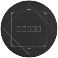 Soozier Poker Mat Texas Hold'em Poker Table Top with Non-Slip Bottom Black(m-1)