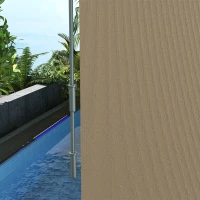 Outsunny 6' x 6' Patio Door Blinds, Outdoor Roller Shades, Cordless Roll Up Shade for Porch Gazebo, Beige(m-10)