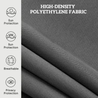 Outsunny 8' x 6' Patio Door Blinds, Outdoor Roller Shades, Cordless Roll Up Shade for Porch Gazebo, Dark Grey(m-4)