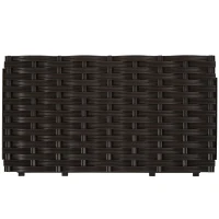 Outsunny 1 Piece Raised Garden Bed PP Raised Flower Bed Vegetable Herb Grow Box Stand Brown(m-9)