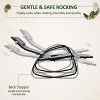 Outsunny Patio Rocking Lounge Chair Adjustable Texteline Zero Gravity Rocker Outdoor Recliner Seat w/ Pillow, Footrest(m-7)