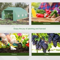Outsunny Outdoor Greenhouse Walk-In Greenhouse Portable Greenhouse Canada Garden Plant Flower Seed Greenhouse W/ Premium Steel Frame(m-6)