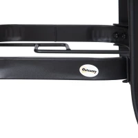 Outsunny 42 inch Patio Dining Table with Umbrella Hole Round Outdoor Bistro Table for Garden Lawn Backyard, Steel(m-9)