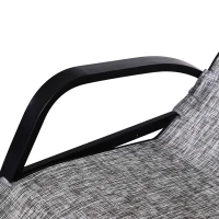 Outsunny Patio Rocking Lounge Chair Adjustable Texteline Zero Gravity Rocker Outdoor Recliner Seat w/ Pillow, Footrest(m-10)