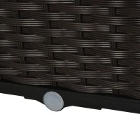Outsunny 1 Piece Raised Garden Bed PP Raised Flower Bed Vegetable Herb Grow Box Stand Brown(m-10)