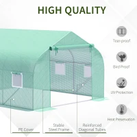 Outsunny Outdoor Greenhouse Walk-In Greenhouse Portable Greenhouse Canada Garden Plant Flower Seed Greenhouse W/ Premium Steel Frame(m-4)