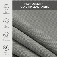 Outsunny 6' x 6' Patio Door Blinds, Outdoor Roller Shades, Cordless Roll Up Shade for Porch Gazebo, Dark Grey(m-4)