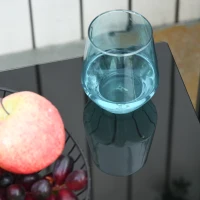 Outsunny 3 Pieces Wicker Patio Furniture Set, Rattan Bistro Set with Glass Top Coffee Table and Cushions, Outdoor Conversation Set for Garden, Porch, Balcony, Grey(m-7)