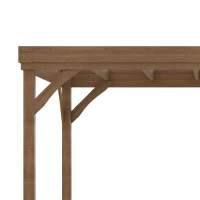 Outsunny 10' x 12' Outdoor Wooden Pergola, Grape Vine Gazebo with Concrete Anchors for Garden, Patio, Backyard, Deck, Brown(m-8)