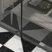 Outsunny 13' x 10' Patio Gazebo, Double Roof Outdoor Gazebo Canopy Shelter with Curtains and Aluminium Frame for Garden, Black(m-11)