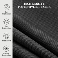 Outsunny 6' x 6' Patio Door Blinds, Outdoor Roller Shades, Cordless Roll Up Shade for Porch Gazebo, Black(m-4)