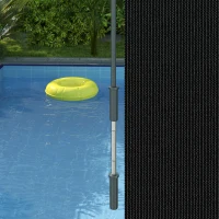 Outsunny 8' x 6' Patio Door Blinds, Outdoor Roller Shades, Cordless Roll Up Shade for Porch Gazebo, Black(m-10)