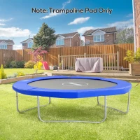 HOMCOM Φ10ft Trampoline Replacement Safety Pad Trampoline Pad Waterproof Spring Cover Blue(m-1)