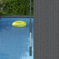 Outsunny 8' x 6' Patio Door Blinds, Outdoor Roller Shades, Cordless Roll Up Shade for Porch Gazebo, Dark Grey(m-10)