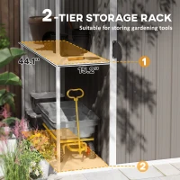 Outsunny 8 x 4ft Outdoor Garden Shed, Metal Shed with Air Vents and Lock for Backyard, Garden, Patio, Warm Gray(m-4)
