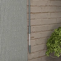 Outsunny 6' x 6' Patio Door Blinds, Outdoor Roller Shades, Cordless Roll Up Shade for Porch Gazebo, Dark Grey(m-10)