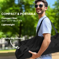 Outsunny Hammock Camping Chair Set of 2, Adjustable Back Folding Swinging Hammock Chair with Cup Holder, Padded Seat, Dark Gray(m-6)