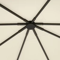 Outsunny 10' x 10' Gazebo Canopy Replacement Cover, Garden Gazebo Roof Replacement, UPF30+, TOP COVER ONLY, Cream White(m-10)