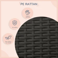 PawHut Wicker Dog House Outdoor with Canopy, Rattan Dog Bed with Water-resistant Cushion, Raised Dog Bed for Small, Medium Dogs up to 66 lbs, 19.75" in Length, Brown Wicker, White Cushion(m-5)