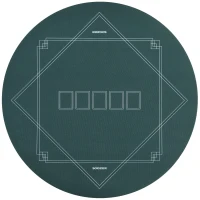 Soozier Poker Mat Texas Hold'em Poker Table Top with Non-Slip Bottom Dark Green(m-1)
