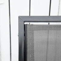 Outsunny Patio Glider with Breathable Mesh Fabric Seat & Backrest, Metal Frame Outdoor Glider Swing Chair with Armrests, Grey(m-9)