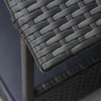 PawHut Wicker Dog House Outdoor with Canopy, Rattan Dog Bed with Water-resistant Cushion, Raised Pet Bed for Small, Medium Breeds up to 66 lbs, 20" in Length, Brown Wicker, Gray Cushion(m-9)