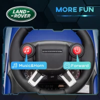 Qaba 2 in 1 6V Land Rover Licensed Electric Car for Kids, Sliding Car with Music Horn Headlights, for 18-60 Months Blue(m-6)