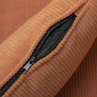 HOMCOM Modern Accent Chair, Upholstered Armchair with Solid Wood Legs and Lumbar Pillow for Living Room, Orange(m-10)