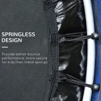 Outsunny 55" Kids Trampoline with Enclosure Net for Indoor/Outdoor, Trampoline for Boys and Girls Age 3-6 Years, Multi-Coloured(m-7)