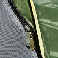 Outsunny Camping Tent, 3 Person Family Tent, 1000mm Waterproof, with Sewn-in Groundsheet and Carry Bag,  for Fishing, Dark Green(m-10)