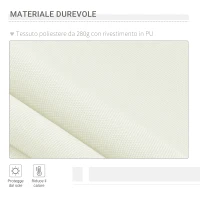 Outsunny 10' x 8' Manual Retractable Awning, Sun Shade Shelter Canopy, with Aluminum Frame and UV Protection for Patio Deck Yard Window Door, Cream White(m-4)