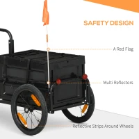 Aosom Trailer for Bike, Bicycle Cargo Trailer with Removable Storage Box, Galvanized Bottom(m-6)