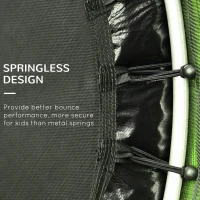 Outsunny 55" Kids Trampoline with Enclosure Net for Indoor/Outdoor, Trampoline for Boys and Girls Age 3-6 Years, Green(m-7)