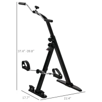 Soozier Seated Pedal Exerciser, Foldable Leg Exercise Bike with LCD Monitor for Seniors Elderly, Rehabilitation Recovery Therapy(m-3)