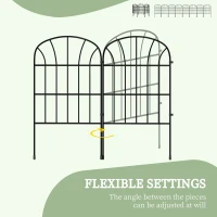 Outsunny 8 Pack Garden Fencing for Yard, Decorative Fence Panels as Animal Barrier and Flower Edging, Grids(m-5)