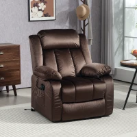 HOMCOM Power Lift Recliner Chair for Elderly, Electric Lift Chair with Massage and Heat, Remote Control, Brown(m-9)