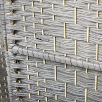 HOMCOM 6 Ft Tall Folding Room Divider, 4 Panel Portable Privacy Screen, Hand-Woven Partition Wall Divider, Mixed Grey(m-7)