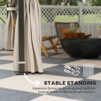 Outsunny 10' x 12' Outdoor Gazebo, Double Roof Patio Gazebo Canopy with Netting and Curtains for Garden, Lawn, Backyard, Deck(m-7)