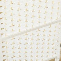 HOMCOM Folding Room Divider Screen 6 Panel 5.6 ' Tall Privacy Screen Freestanding Room Partition for Home Office, White(m-8)