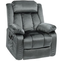 HOMCOM Power Lift Recliner Chair for Elderly, Electric Lift Chair with Massage and Heat, Remote Control, Gray