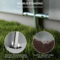 Outsunny 11' x 20' Portable Garage, Heavy Duty Carport Canopy with Ventilation Windows and Large Roll-up Door, Grey(m-5)