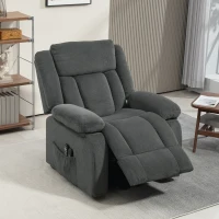 HOMCOM Power Lift Recliner Chair with Massage and Heat, Electric Lift Chair with Side Pockets for Elderly, Gray(m-10)