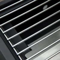 Outsunny 2 Burner Propane Gas Grill, Outdoor Portable Tabletop BBQ with Foldable Legs, 10000 Each Burner, Lid, for Camping, Picnic, Backyard, Black(m-10)