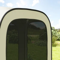 Outsunny 11 x 11ft Pop Up Screen Tent, UPF50+ Portable Camping Gazebo Screen House with Carry Bag, Beige(m-8)