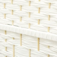 HOMCOM Folding Room Divider Screen 6 Panel 6' Tall Privacy Screen Freestanding Wood Partition for Home Office, White(m-8)